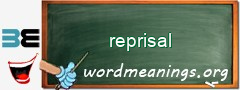 WordMeaning blackboard for reprisal